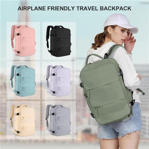 Large Travel Backpack For Women Men,Carry On Backpack - Picture 7 of 8